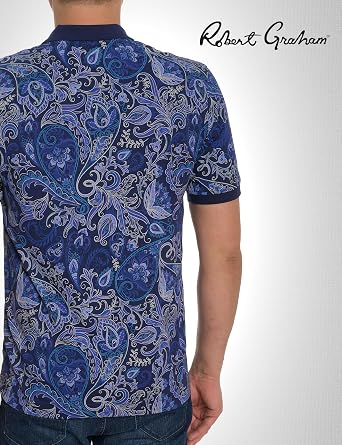 Robert Graham Mens Dozer Short-Sleeve Polo Shirt, Premium Cotton Knit Top, Classic-Fit & Richly Detailed for Wear