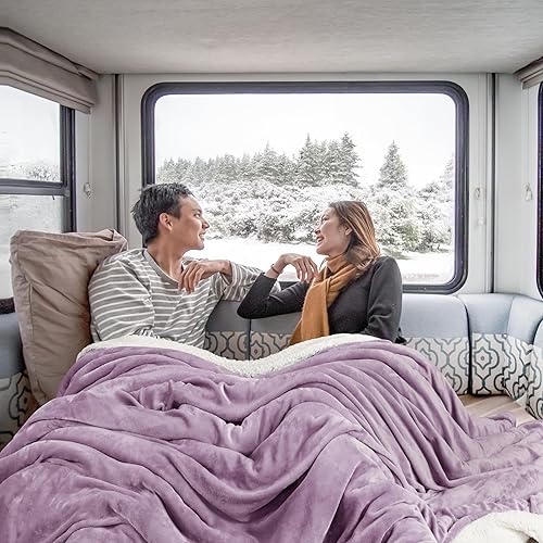 Miniatura 69 de Utopia Bedding - Manta sherpa de tamaño decorativo [negro, 50 x 60 pulgadas], manta reversible de vellón gruesa y cálida de 480 GSM, para cama