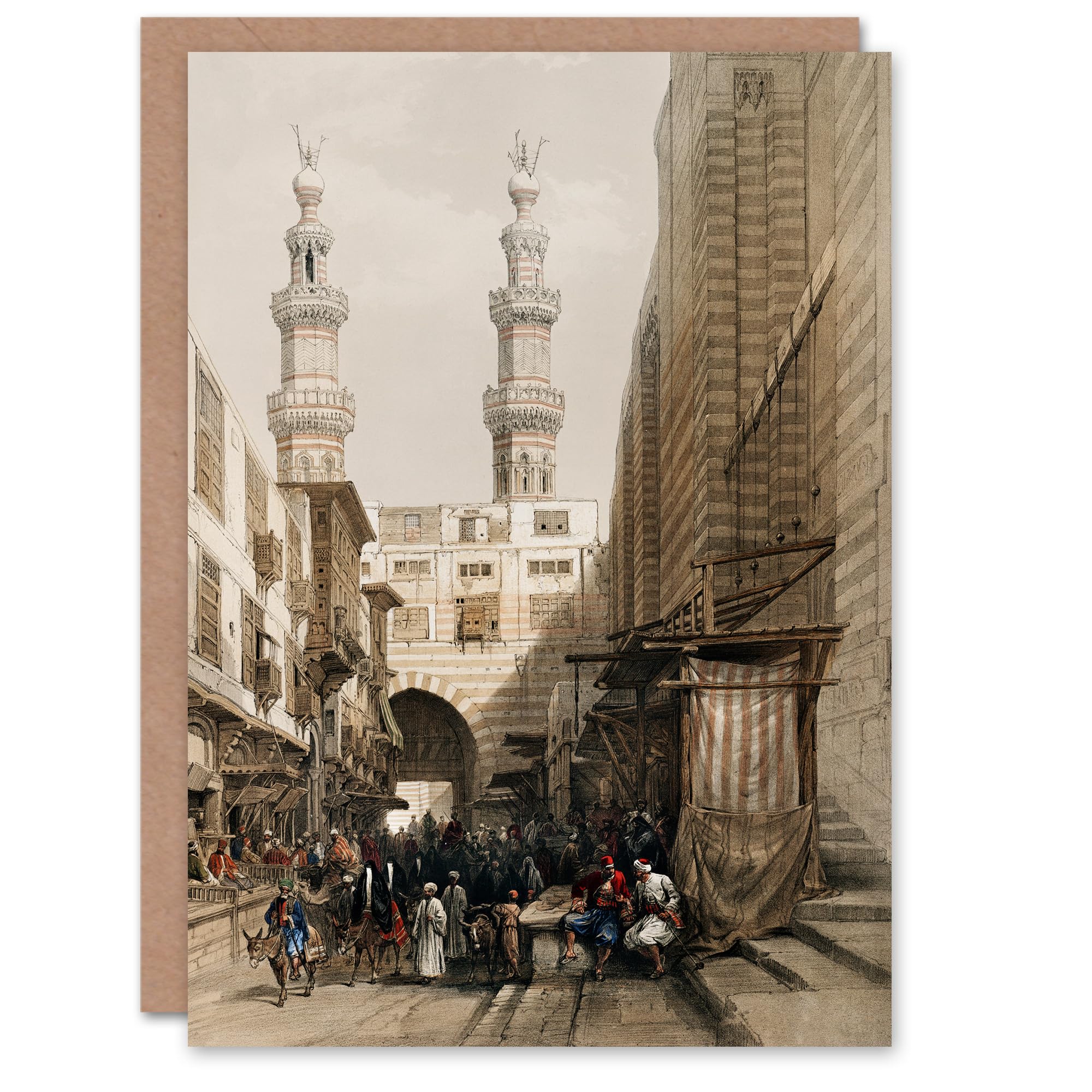 Artery8 David Roberts Art Card Metwaleys Minarets and Grand Entrance