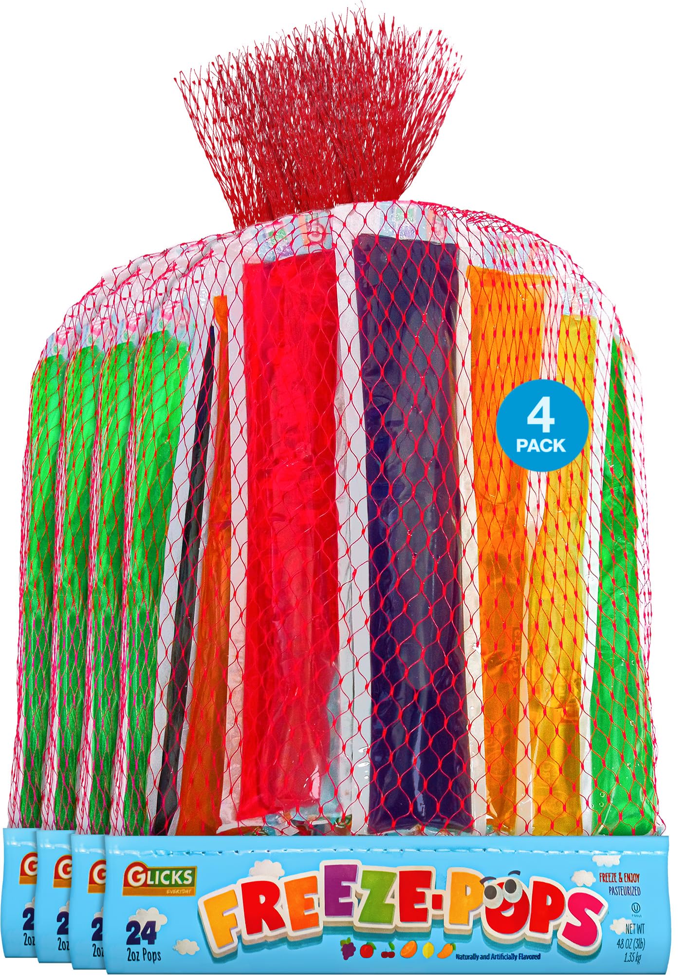 Amazon.com: Glicks Freeze Pop (96 Pops) | Assorted Flavors
