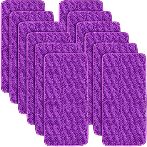12 almohadillas reutilizables para trapeador compatibles con trapeador Swiffer, almohadillas de trapeador lavables de 12 pulgadas, repuesto de
