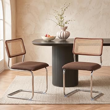 GrandNoor Dining Chairs Brown, 2PCS Dining Chairs
