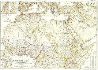 National Geographic: Northern Africa 1954 - Historical Wall Map Series - 41 x 29 inches - Paper Rolled