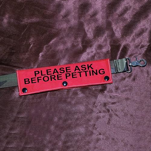 Miniatura 10 de Divertida funda para correa para perro, por favor, pregunte antes de acariciar, correa para perro, funda para regalo de cumpleaños para mascotas