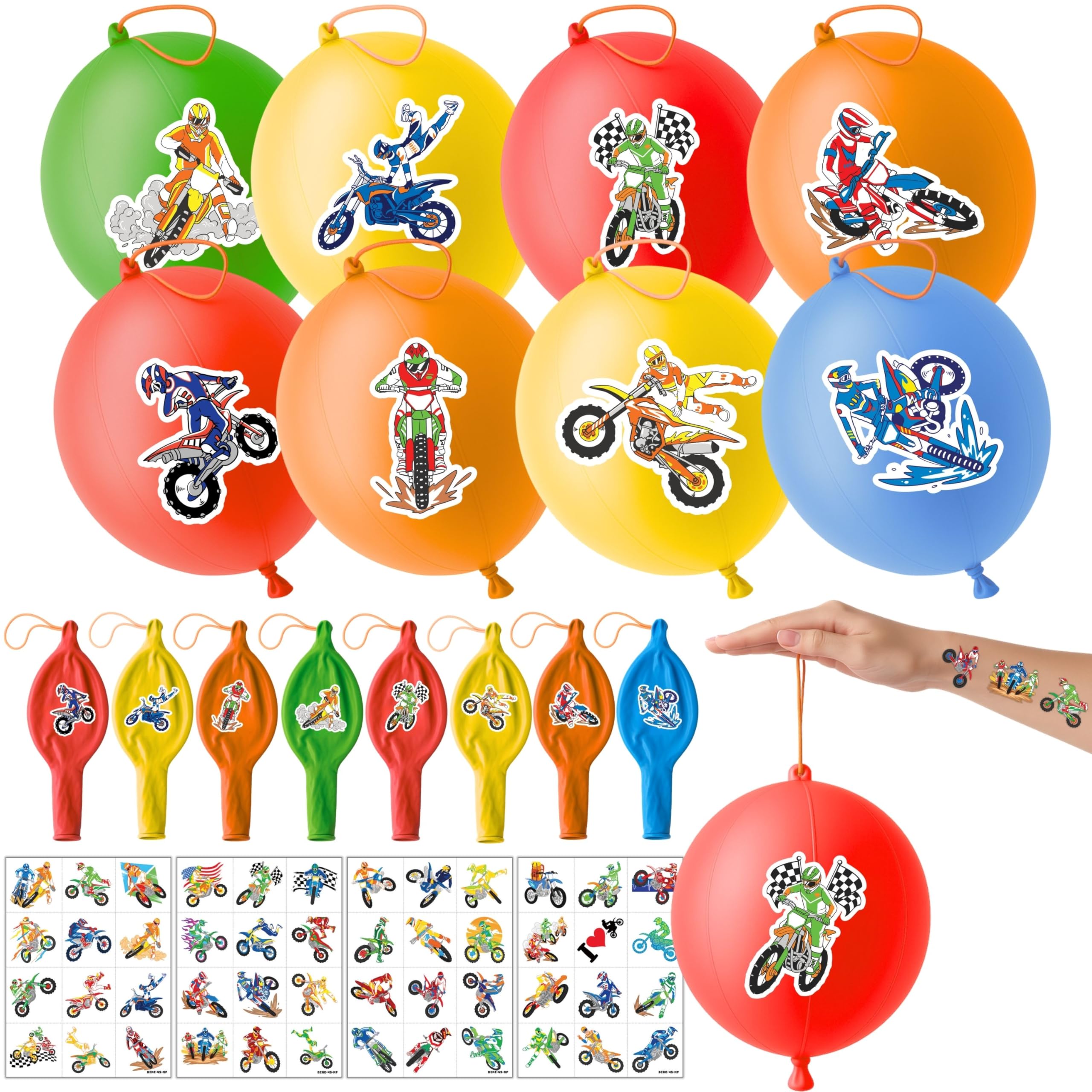 72 PCS Dirt Bike Party Favors for Boys