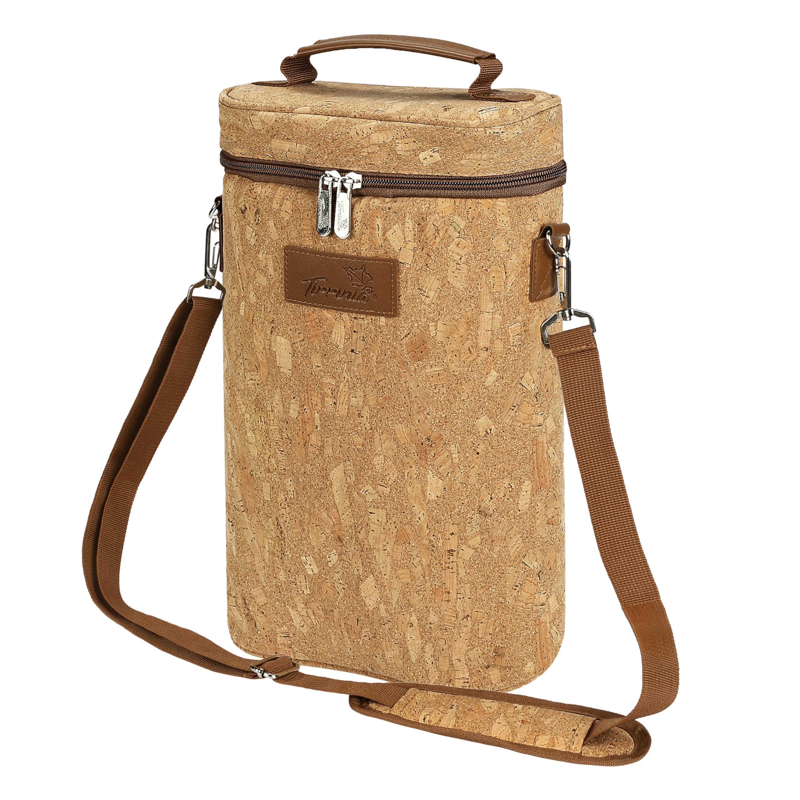 Kato Tirrinia Insulated Wine Cooler Bag Leakproof Padded Portable Wine Carrier with Shoulder Strap 2 Bottle Wine Bag for Camping Travel Beach Picnic Wine Lovers Gift Coffee — image 1