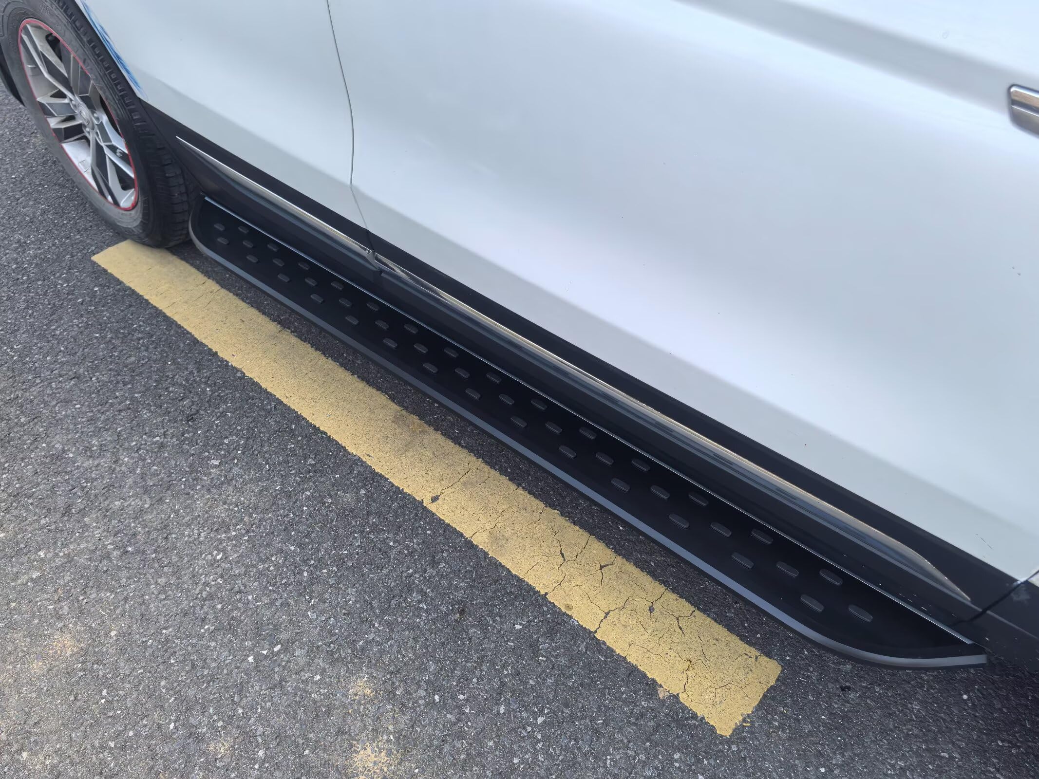 Deski do biegania do Land Rover Range Rover L460 2023-2026 LWB (długi rozstaw osi), 2 szt. aluminiowych stałych stopni bocznych (z uchwytem), zestaw bez wkręcania | DIY Project SUV akcesoria do szyn