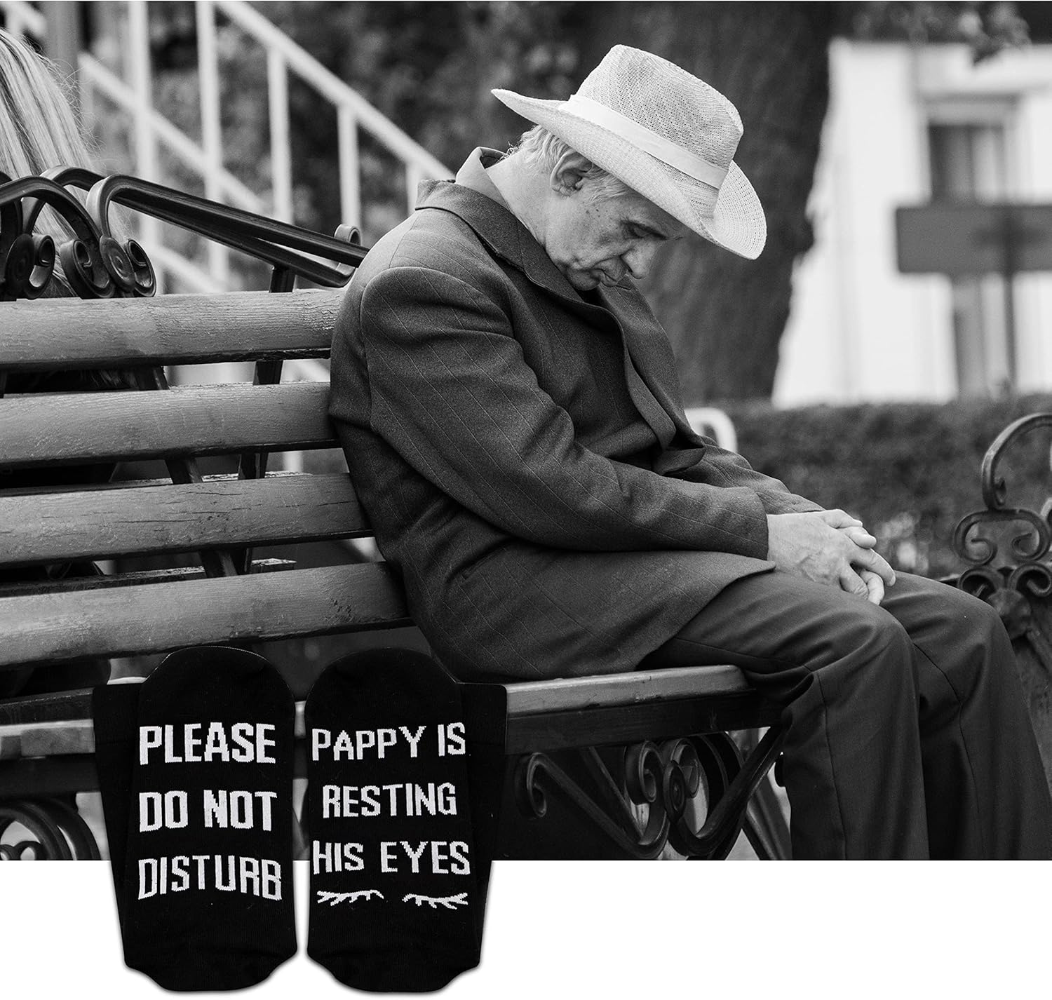 2PAIRS Pappy Gift Grandpa Gift If You Can Read This Pappy Is Resting His Eyes Funny Birthday Gifts Socks - Image 4