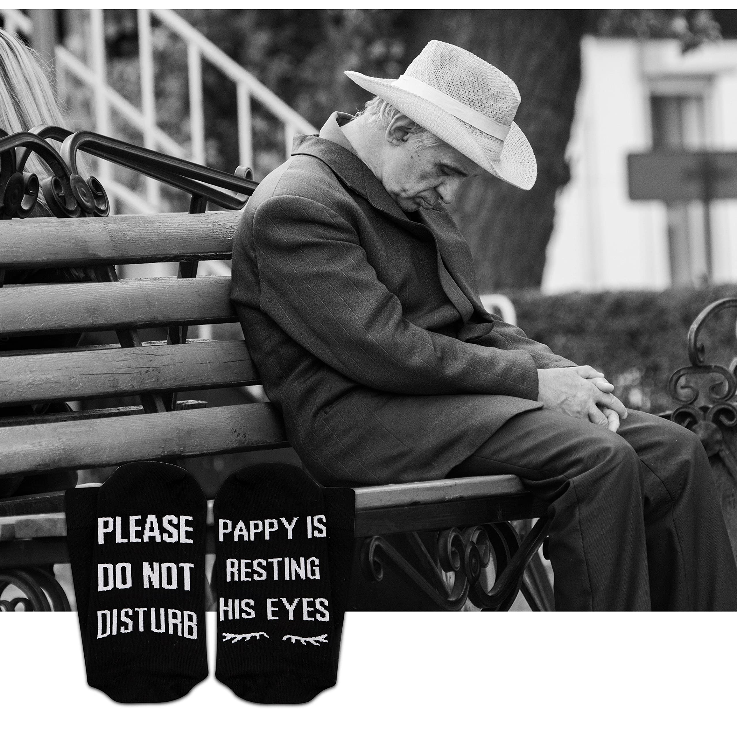 2PAIRS Pappy Gift Grandpa Gift If You Can Read This Pappy Is Resting His Eyes Funny Birthday Gifts Socks