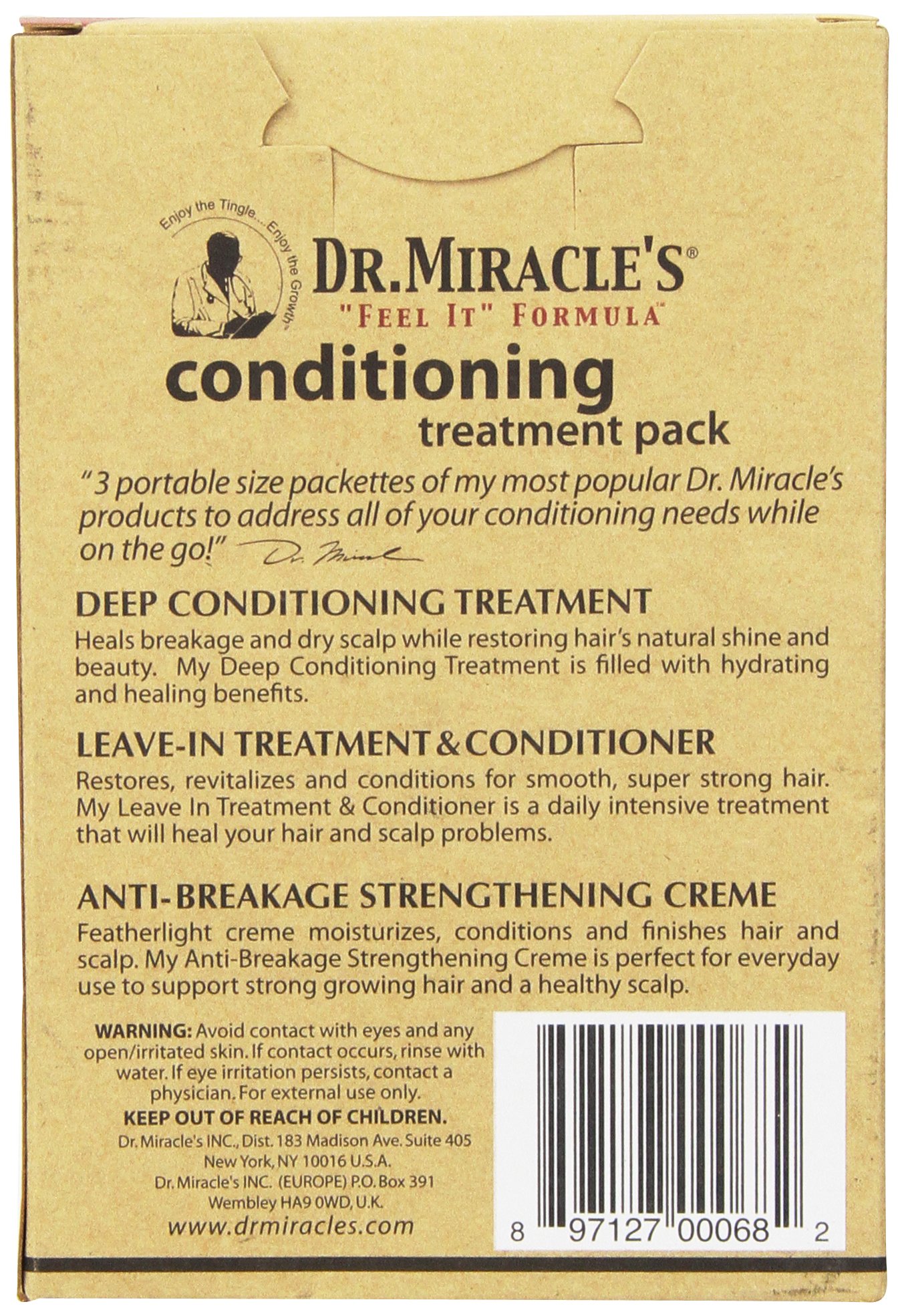Dr. Miracle's Deep Conditioning Treatment Pack, 1.75 Ounce, 871240