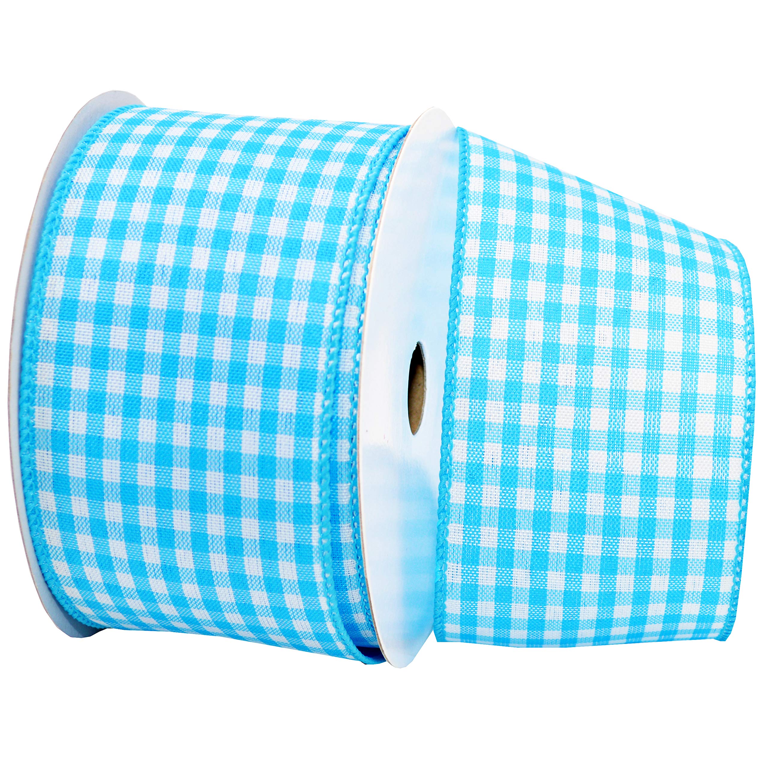 Cinta de cuadros Morex Ribbon Checkmate turquesa para envolver regalos especiales