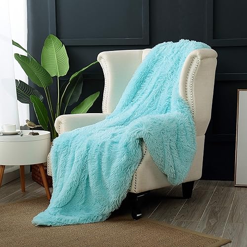 Reafort - Productos de lujo, funda de almohada de piel sintética de pelo largo