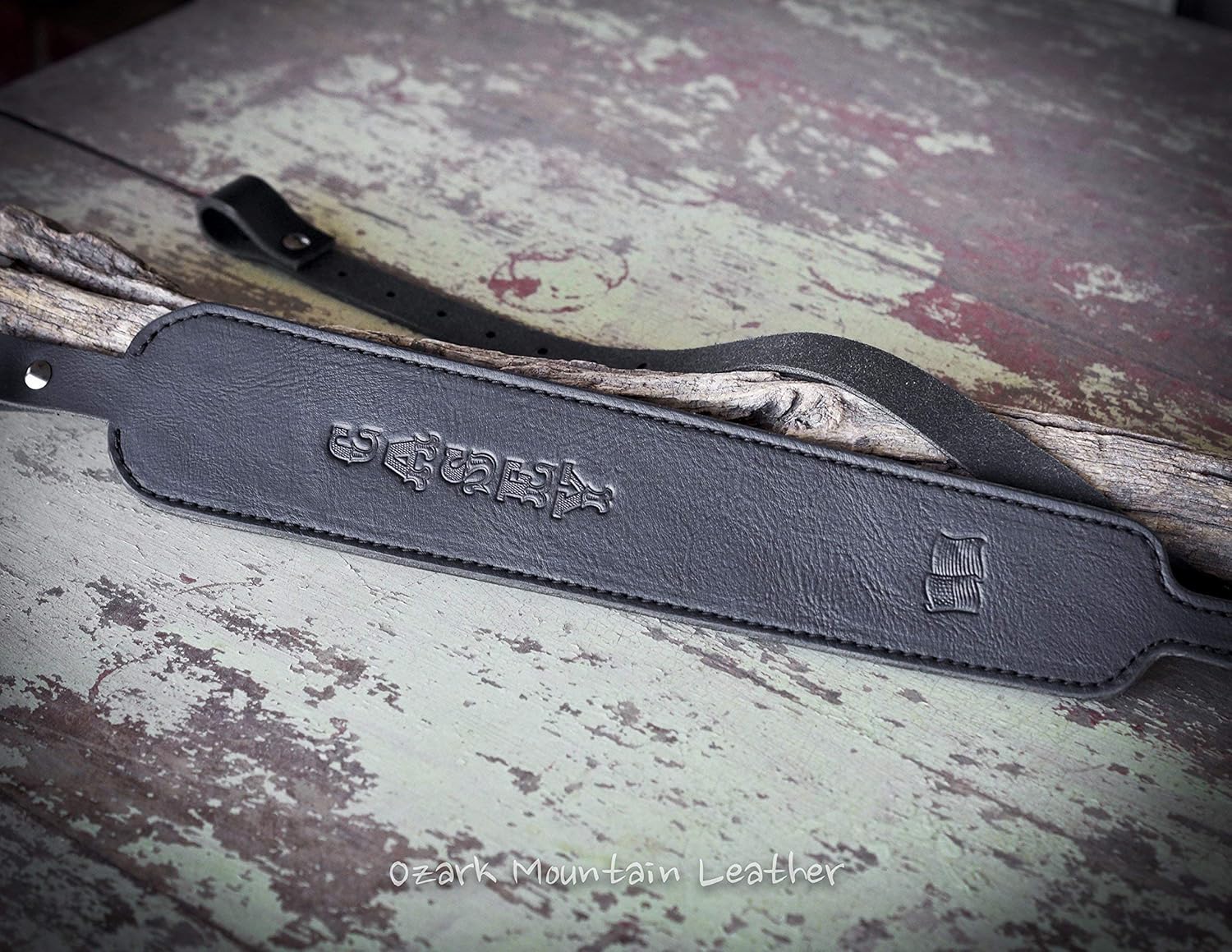 Custom Leather Rifle Sling Gun Rifle Sling Padded Peronalized Customizable Black Leather