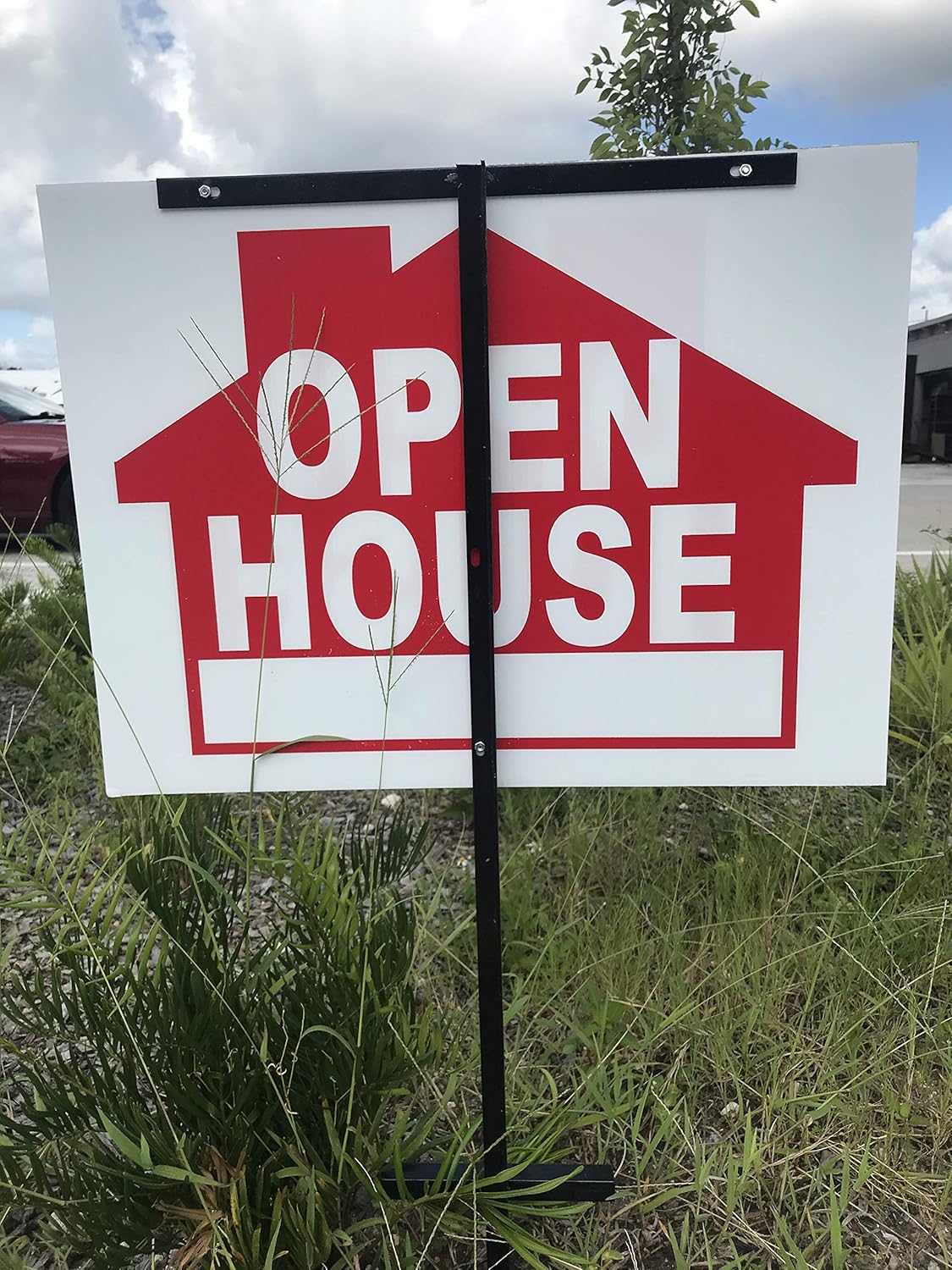 T-Bar Sign Stakes, 2 Pack T-Bar Sign Stakes 42'', Heavy Duty Metal Stake 42 Inches Tall, Use with Signs Panel 18x24 Inch or 24x36 Inch, T-Bar Stake Only, Signs are Sold Seperately (2)