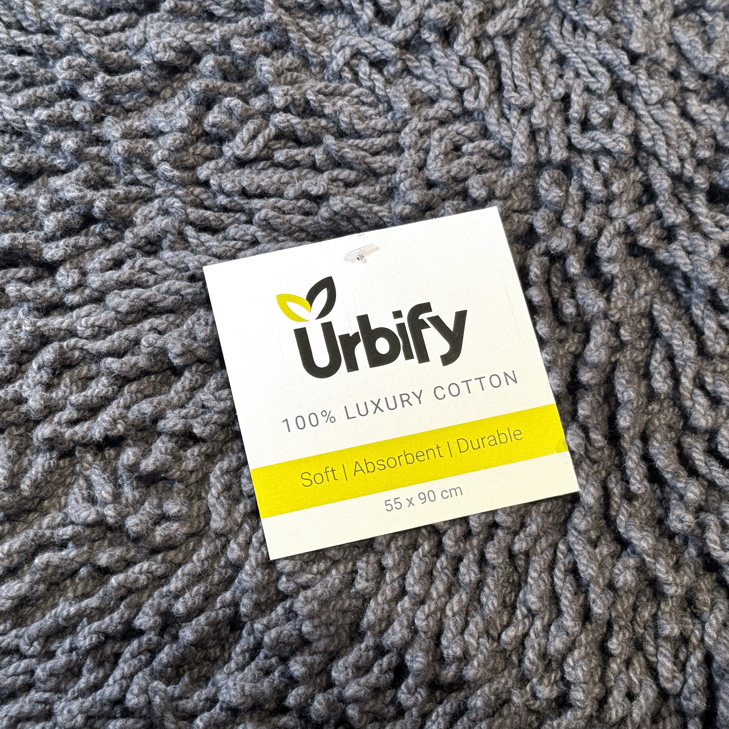 Urbify Luxury Cotton Bath Mat, Large & Soft, 100% Cotton, Machine Washable, 55x90cm (22x36) - Image 3