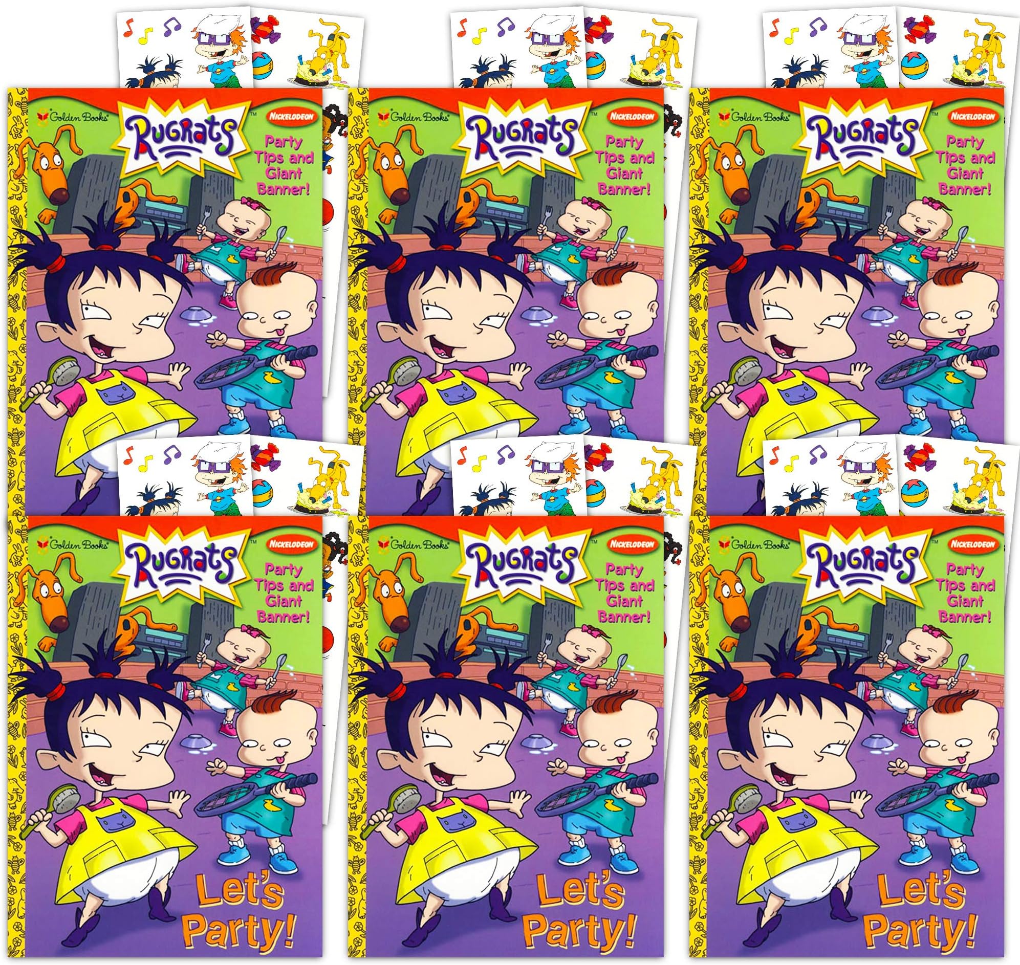 Rugrats Party Favors Pack -- 6 Rugrats Coloring Books with Stickers, Rugrats Party Supplies