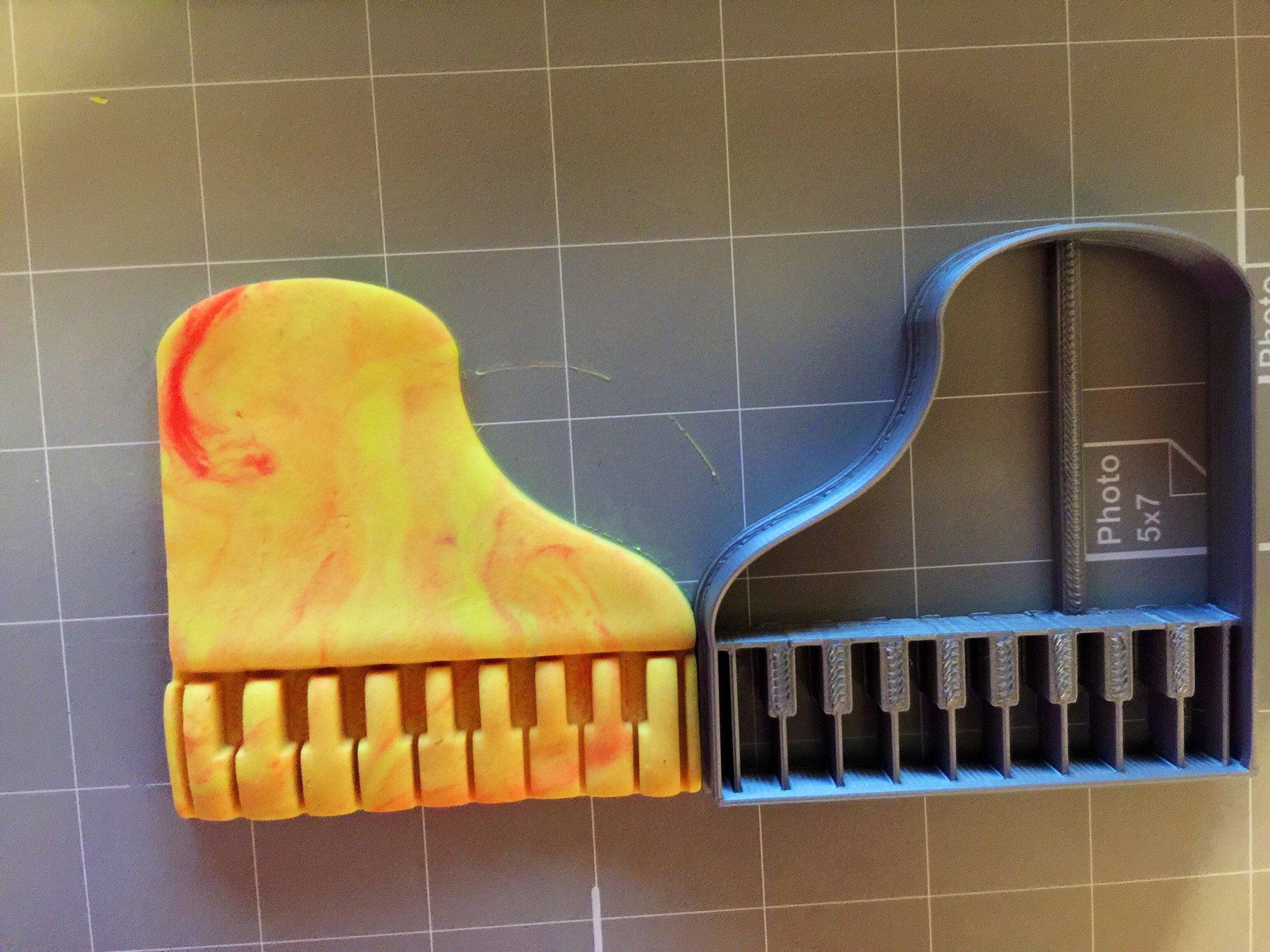 Stampo Per Biscotti A Forma Di Pianoforte – Stampato In 3D, Altezza 1,3 Cm, Plastica Alimentare - 2