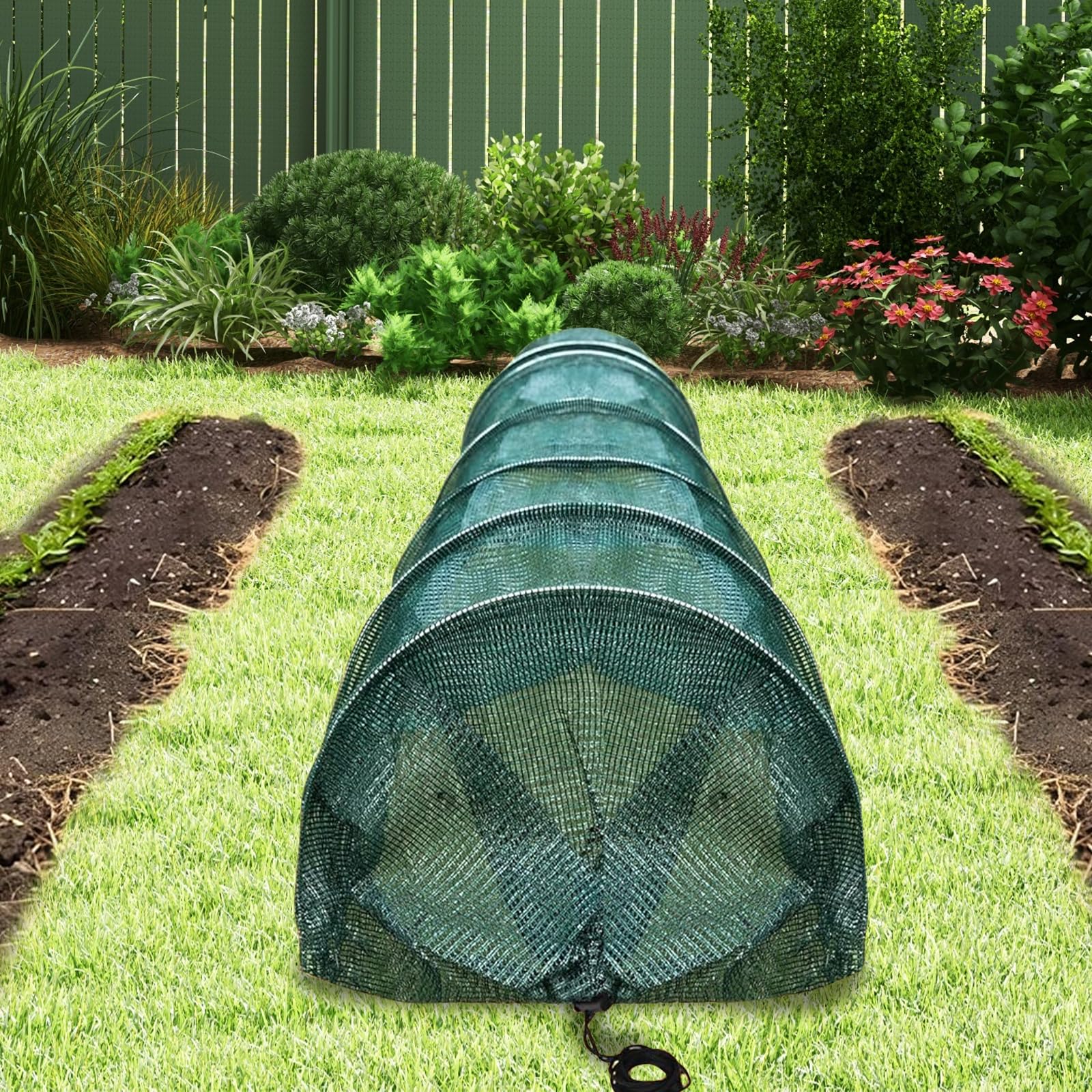 Tunnel de plantation, tunnel de jardin, pliable, 300 x 30 x 45 cm, tunnel de protection pour semis, serre avec système d'emboîtement, 6 arcs de tunnels, pour l'élevage, parterre surélevé, potager