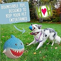 Vista 5 de HuggleHounds Ruff-Tex - Pelota de látex para perros, juguetes de goma, juguetes para cachorros, esenciales para cachorros, pelota chirriante