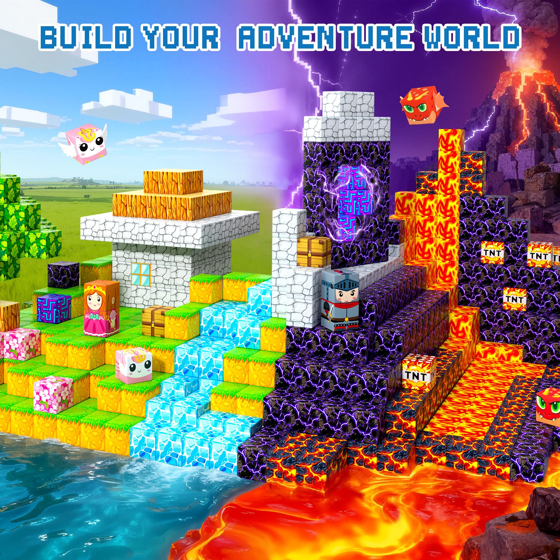 COOLJOYA Costruzioni Magnetiche per Bambini, 150Pezzi Costruzioni Magnetiche per Bambini 3 Anni, Giocattoli Sensoriali STEM Giocattoli da Costruzione 3 4 5 6 7 8 Anni riponibili