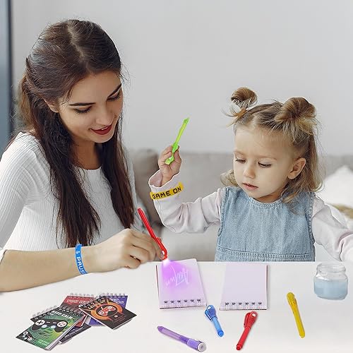 Miniatura 6 de Cuaderno de tinta invisible, pulsera de silicona, regalos de fiesta de videojuegos, suministros de cumpleaños para niños, bolsas para mensaje