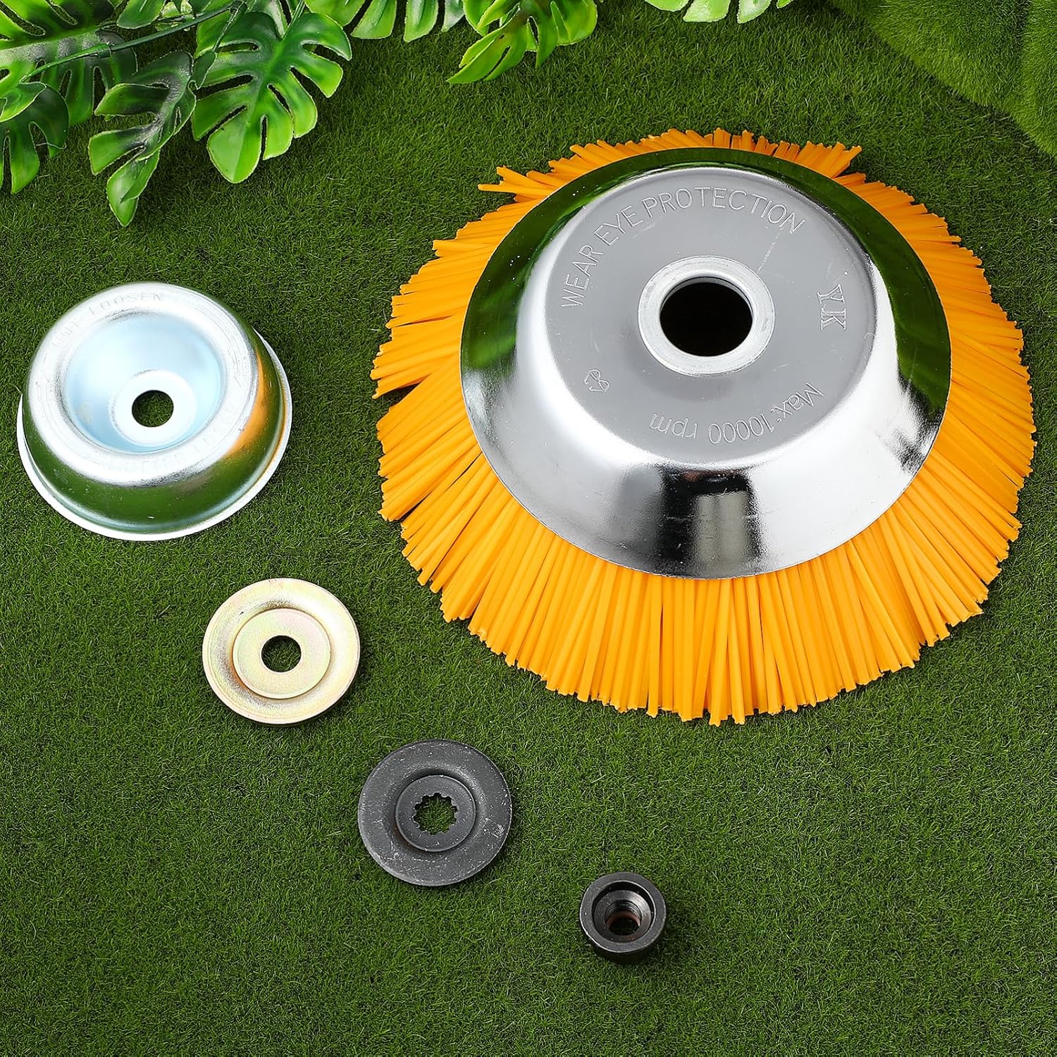 Grass Trimmer Head Replacement Nylon Brush Trimmer Head Compatible Garden Edging Tool