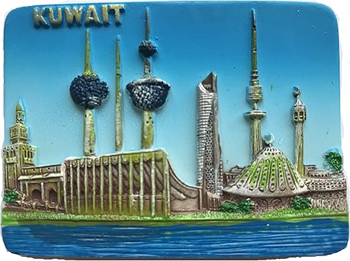 Kuwait 3D imán de nevera viaje pegatinas recuerdos, decoración casera creativa Kuwait refrigerador imán Kuwait 3D imán de nevera viaje pegatinas recuerdos, decoración casera creativa Kuwait refrigerador imán