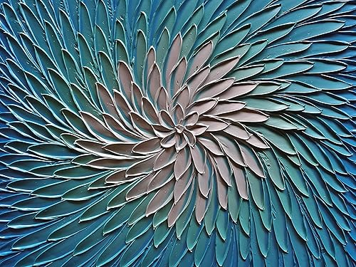 Vista 18 de YaSheng Art - Pintura al óleo pintada a mano sobre lienzo con flores blancas, pintura moderna para decoración interior del hogar, imagen de arte