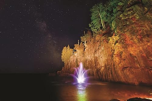 Miniatura 3 de Kasco Fuente de estanque aireadora serie J de 3/4HP con iluminación compuesta LED, cable de alimentación de 120 V, 50 pies - 3400JF050, LED3C11-050