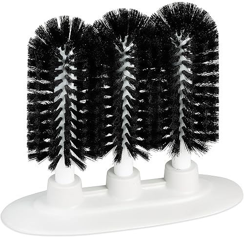 Miniatura 3 de CarlisleSparta Limpia vasos triple con mango plástico, 8", Negro, 1