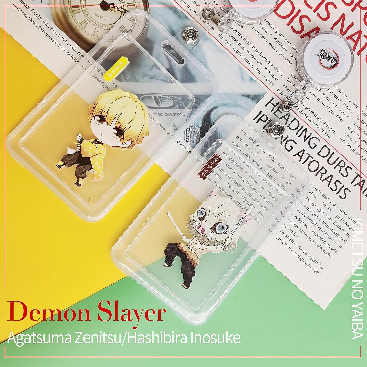 Amazon.com: NC TJIUSI Demon Slayer Zenitsu - Soporte retráctil para  tarjetas de identificación con soportes para identificación (2 unidades)  para llavero, cartera, regalos, accesorios de dibujos animados, suministros  de fiesta de anime