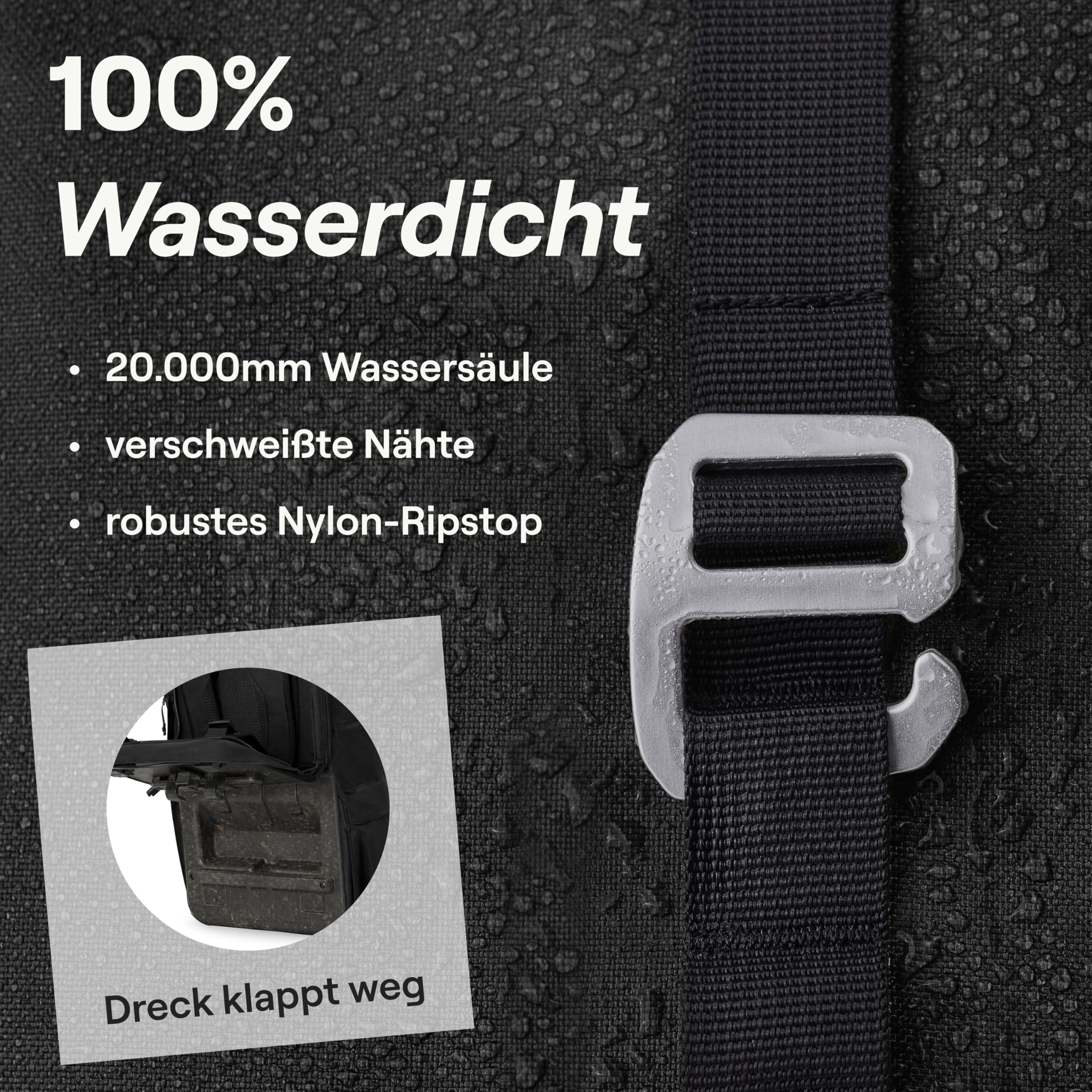 otinga® Flip V3 Fahrradtasche Rucksack [34L Volumen] für jeden Gepäckträger I Stylische Gepäckträgertasche mit Rucksack - in 3 Sekunden umgebaut I Wasserdichter Fahrradrucksack Gepäckträger