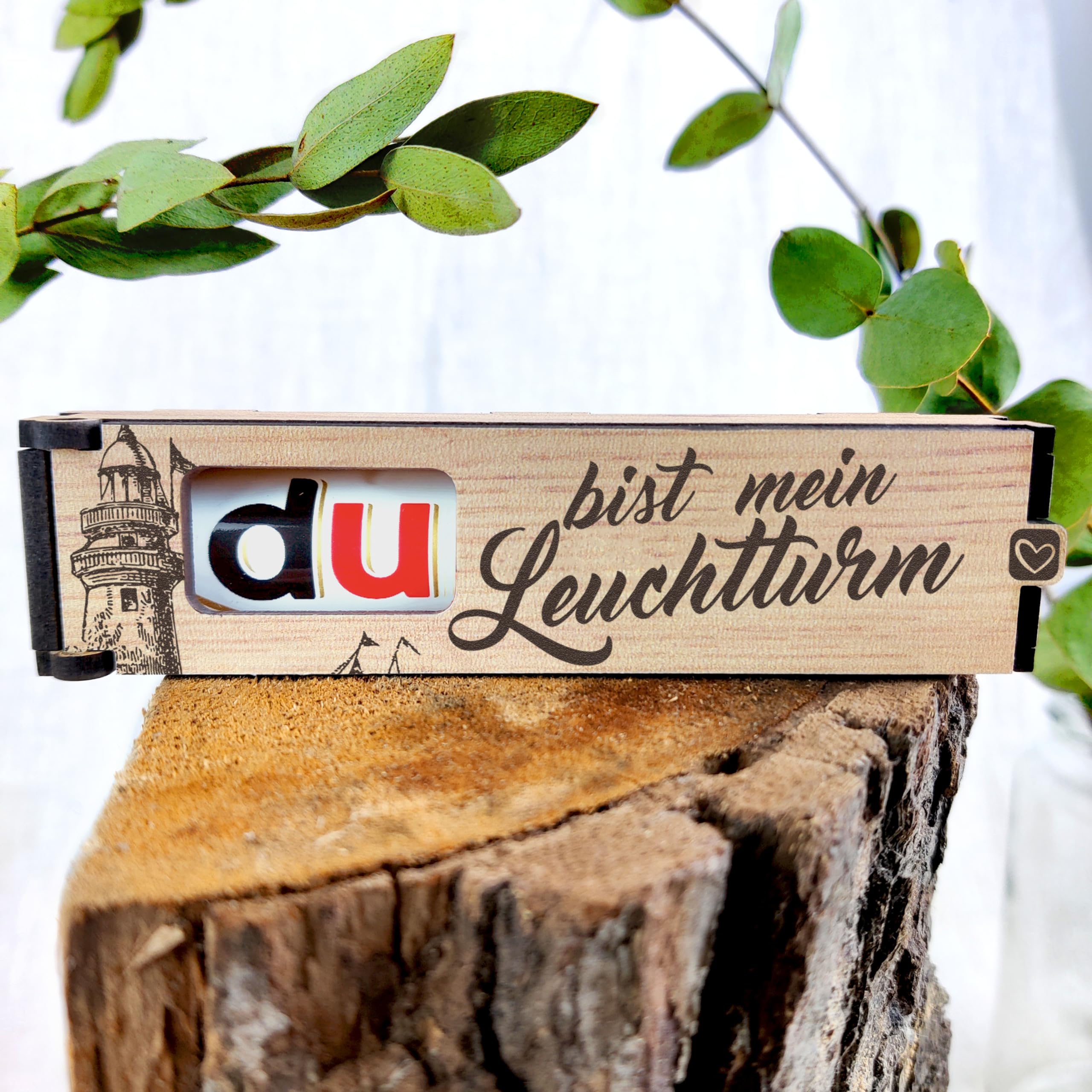 Du bist mein Leuchtturm - Schokoriegel Geschenkbox inkl. Duplo - Geschenk Für Freundin, Geschenk Für Ehemann, Partner Geschenke Für Beide, Freundschaft, Geschenkidee Freundin Kleinigkeit, Liebe
