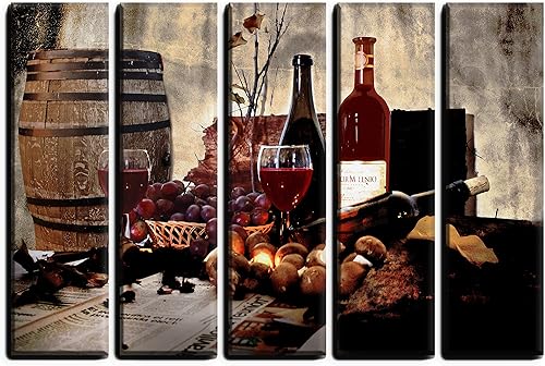 Miniatura 9 de Vino tinto barril pared arte decoración cuadro pintura cartel impresión sobre paneles de lona piezas  cocina tema decoración pared pared pared pared