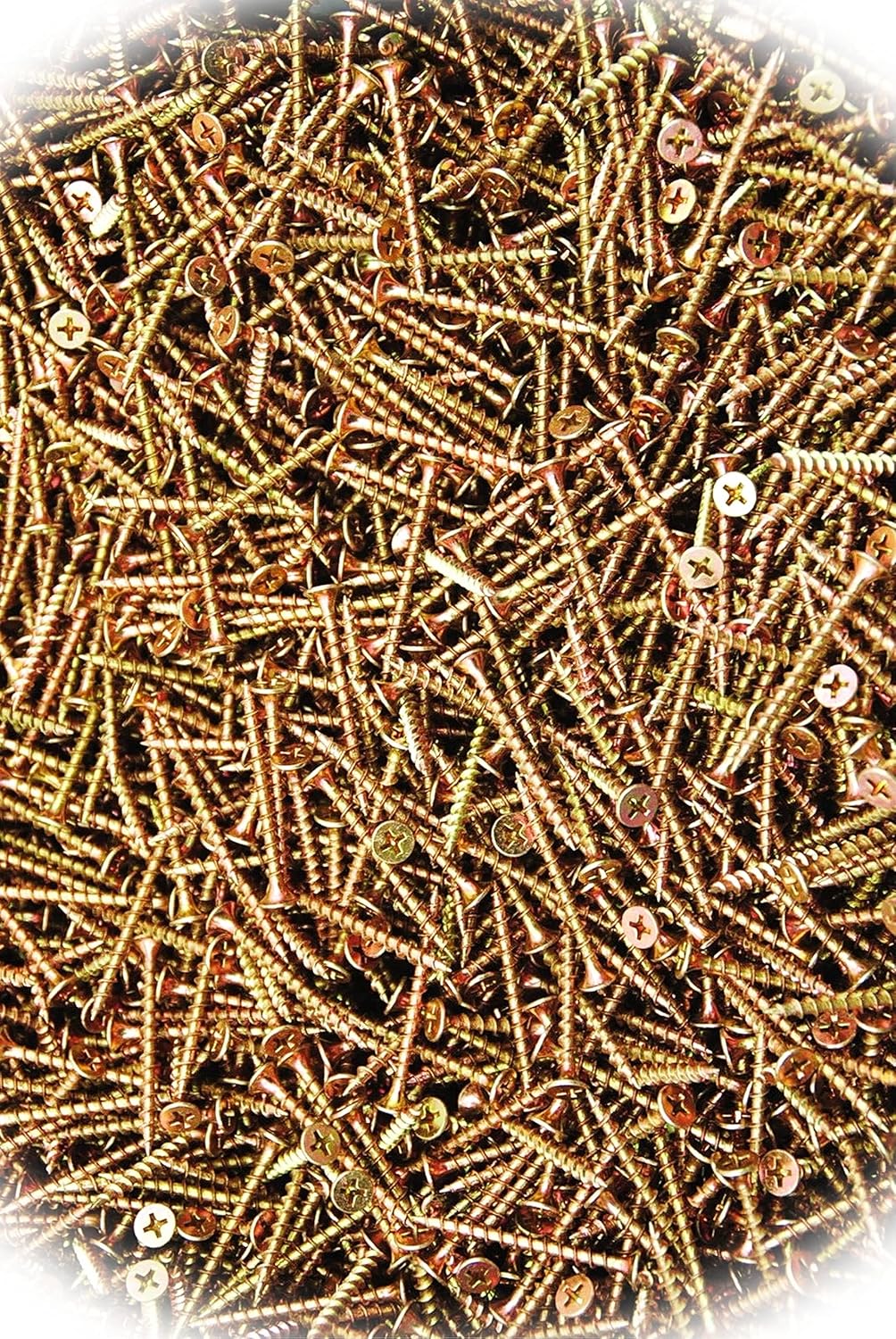 New Pack of (5000) Phillips Bugle Head 6 x 1-3/4 Coarse Drywall Wood Screw Yellow Zinc Bulk Multi-Purpose Comprehensive Hardware Fastener Assortment Kit MoPNEM03810