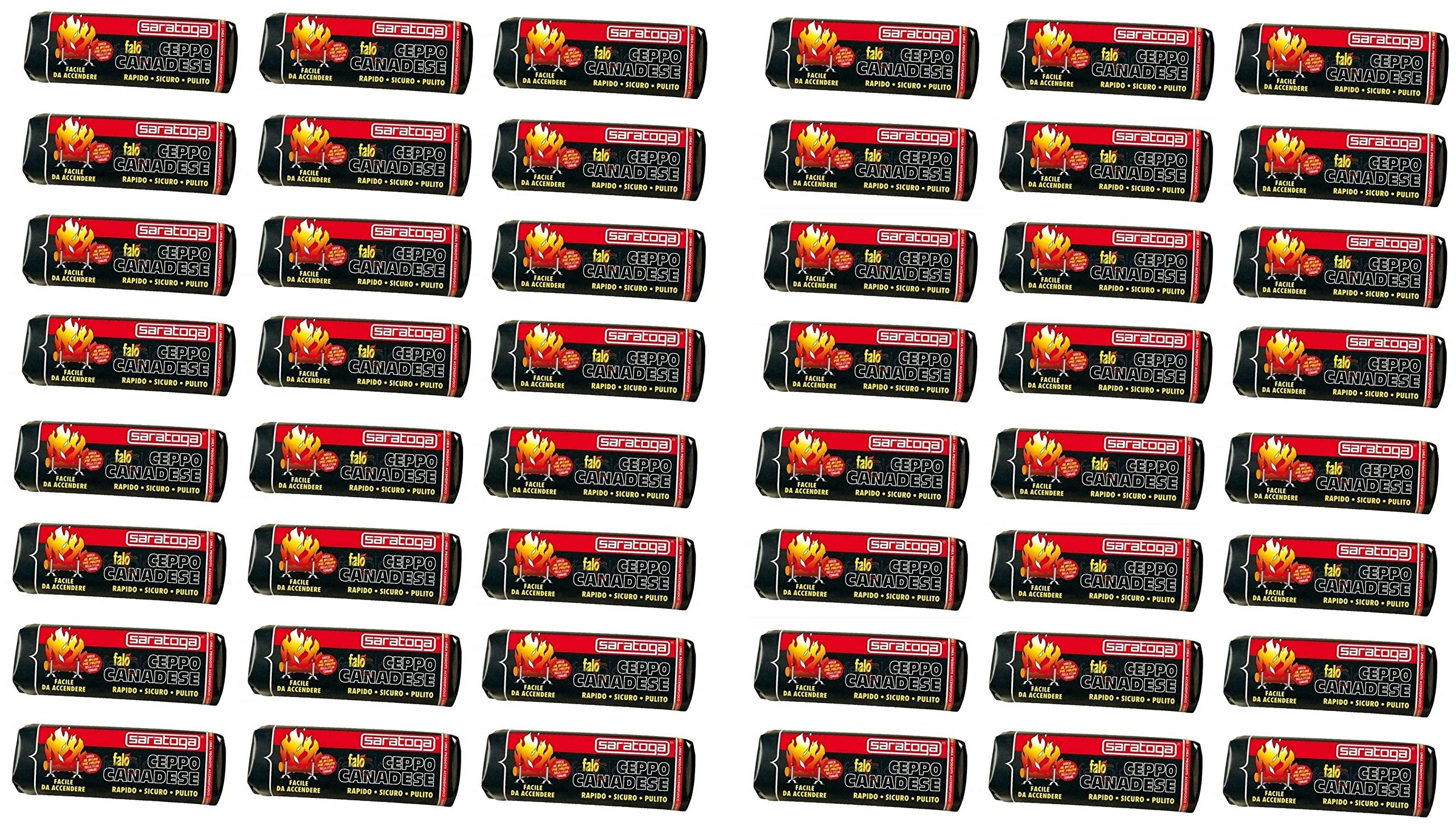 Tronchetto Saratoga Gr 1100 Stok 48 Pz Accendifuoco Ceppo 48 Confezioni Legno Bastone per Camino Unflavored