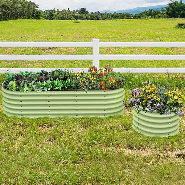 Olle 17" Tall Raised Garden Bed, Raised Beds for Gardening, Raised Garden Bed Kit, Raised Garden Beds Outdoor for Vegetables, Fruits, Herbs, Sage Green
