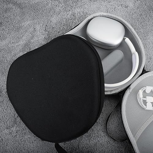 Miniatura 7 de Funda rígida para AirPods Max compatible con el modo de suspensión, carcasa inteligente diseñada para Apple AirPods Max con bolsillo de malla, funda