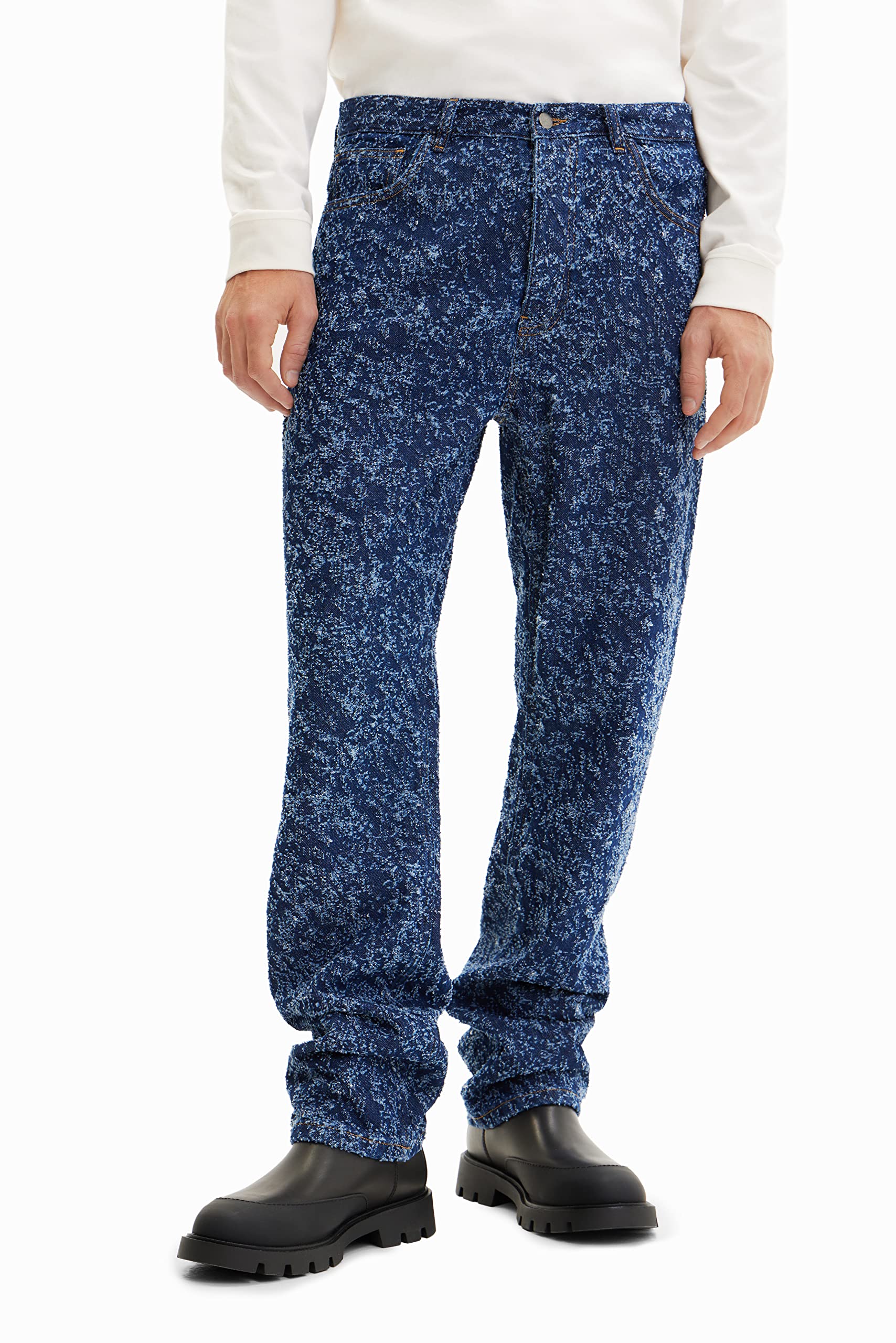 Desigual Denim_Roots 5008 Denim Dark Blue, Denim_Roots de los Hombres, Blue, 28