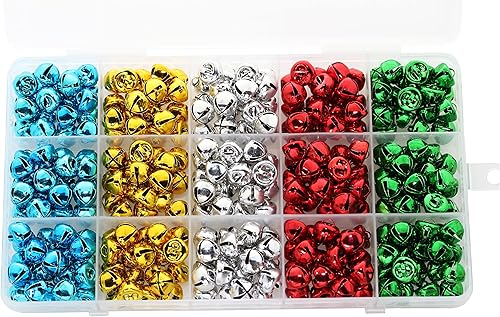 Miniatura 4 de 300 cascabeles con caja de almacenamiento, mini campanas pequeñas, campanas de manualidades, campanas de bricolaje para corona, Navidad, decoración