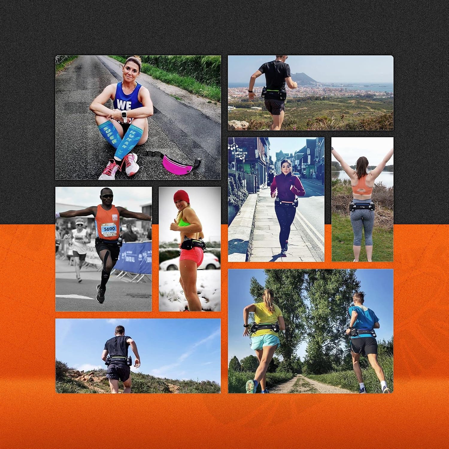 Lava Activ Adjustable Running Hydration Belt, 2X 10oz Water Bottles Ideal for Marathons, Fitness Training, Hiking & Exercise. Fits Smartphones. The HYDRABELT New in The USA