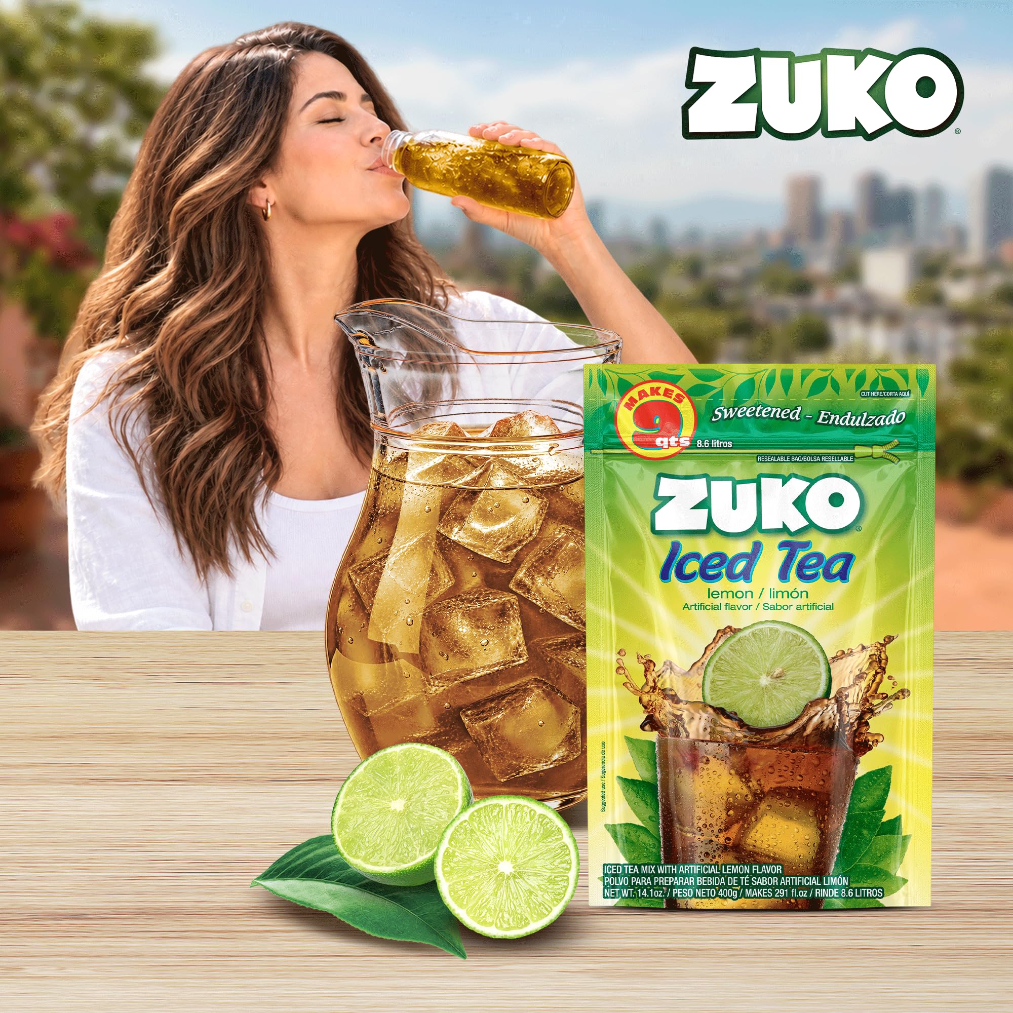Amazon.com : Zuko Lemon Iced Tea Instant Powder Drink Mix, 14.1 oz