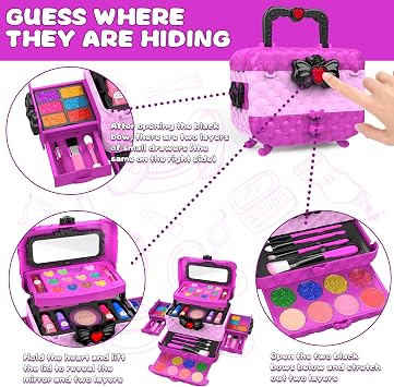 54 Pcs Kids Makeup Kits for Little Girls