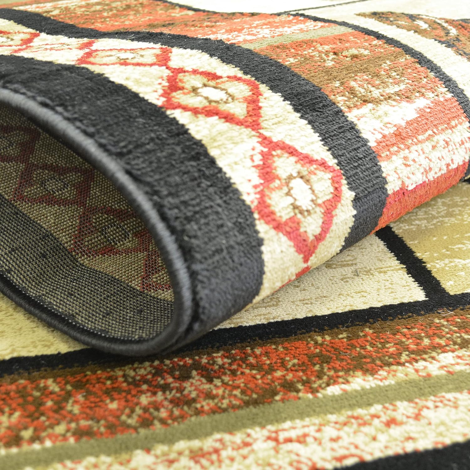 Mayberry Rug Rustic Lodge Bear Cabin Multi 3'11"x5'3" Area Rug