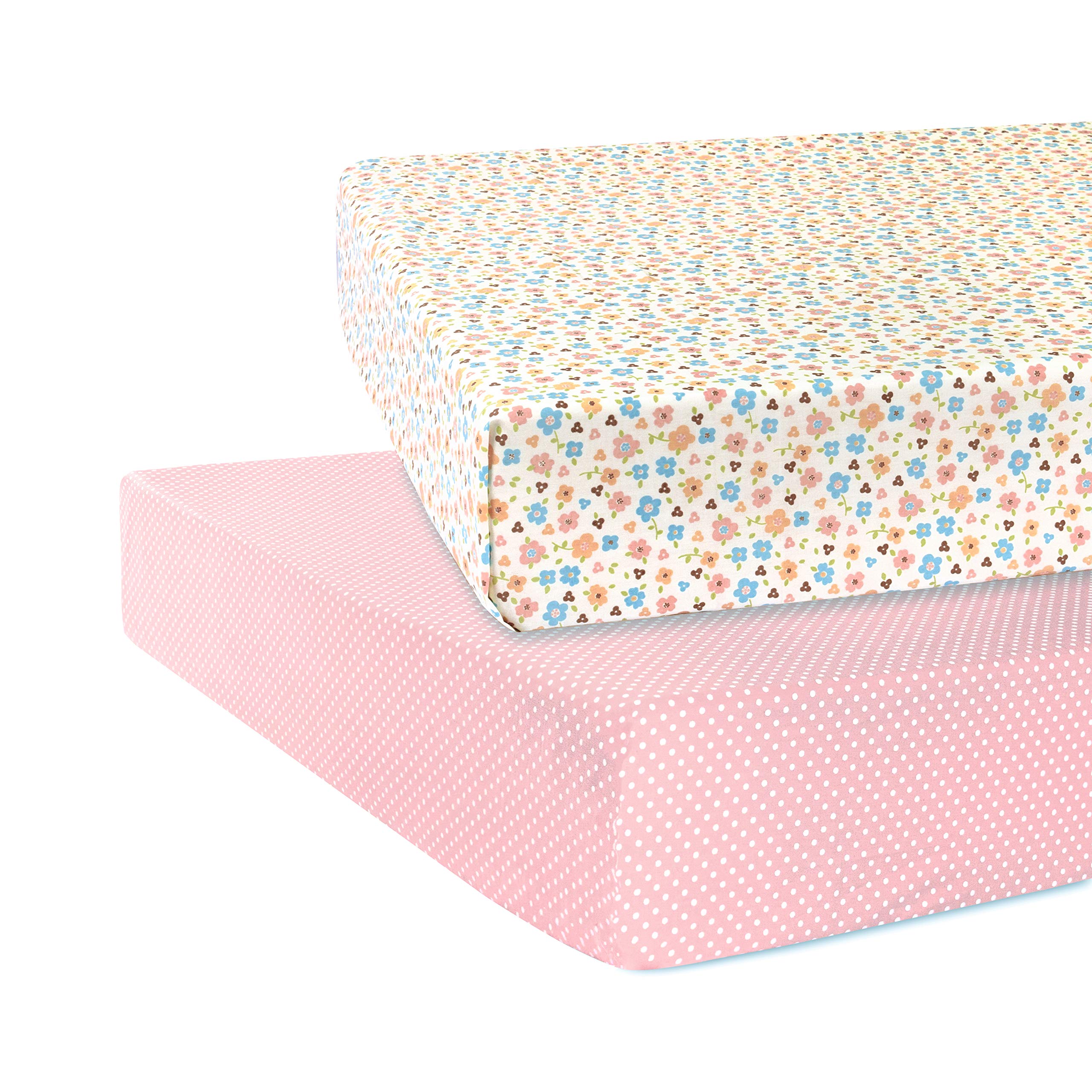 Abacadabra Cotton Flat Sheet - Soft & Breathable Crib Sheet -10