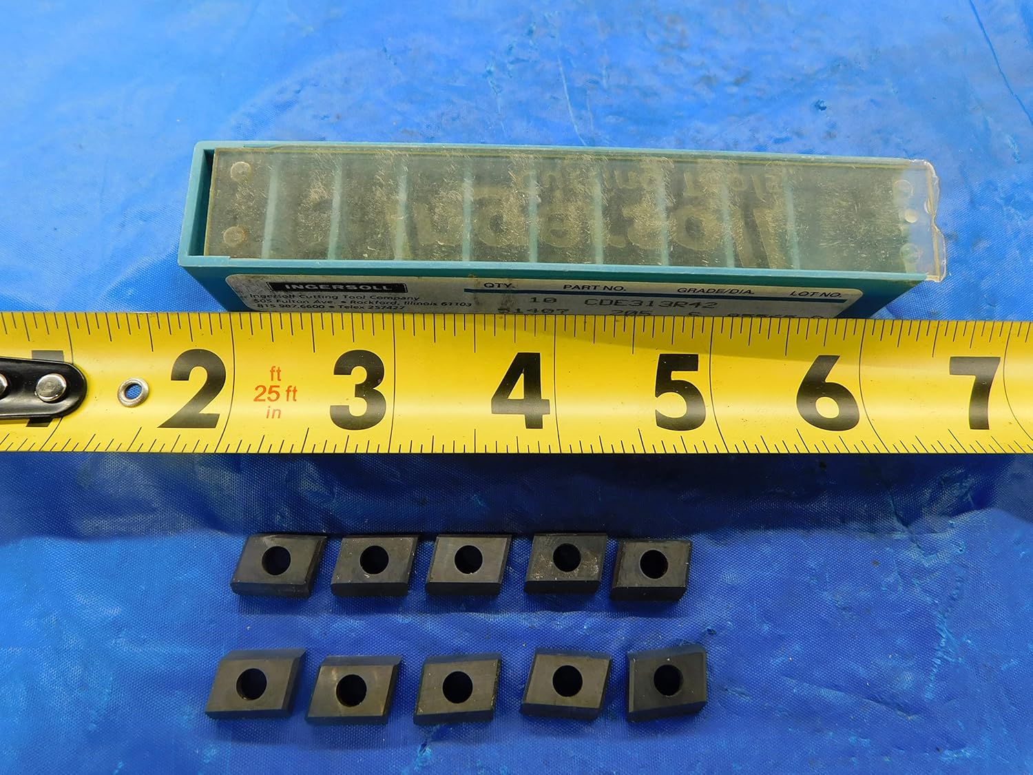 10PCS New Ingersoll CDE313R42 205 Carbide MILLING Inserts 51407 205 S INDEXABLE - MB5636AS1