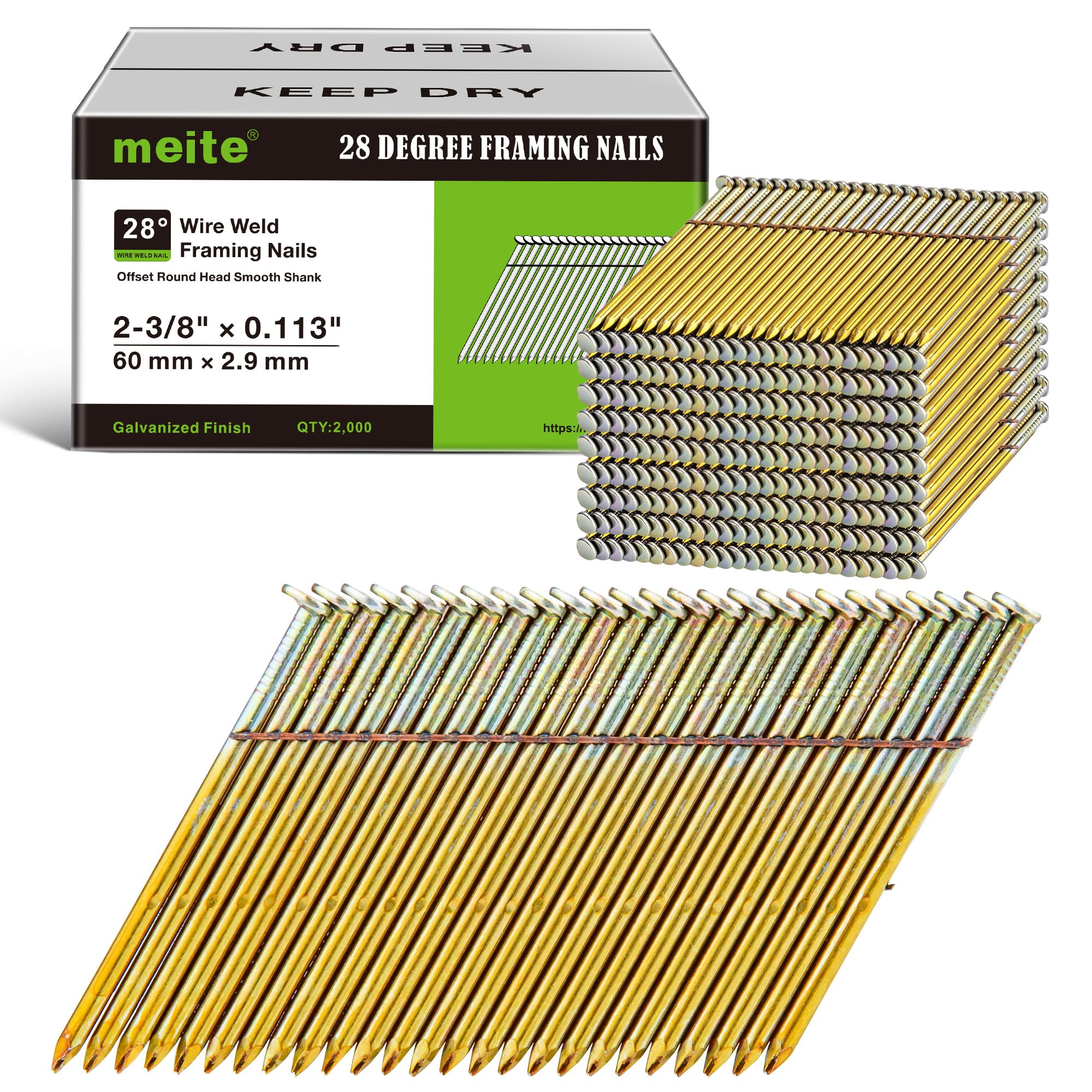 meite 28 Degree Framing Nails