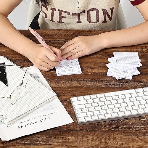 Miniatura 6 de Mr. Pen - Notas adhesivas de papel cuadriculado, 6 blocs, 3 x 3 pulgadas, colores brillantes, notas adhesivas gráficas, papel gráfico matemático,