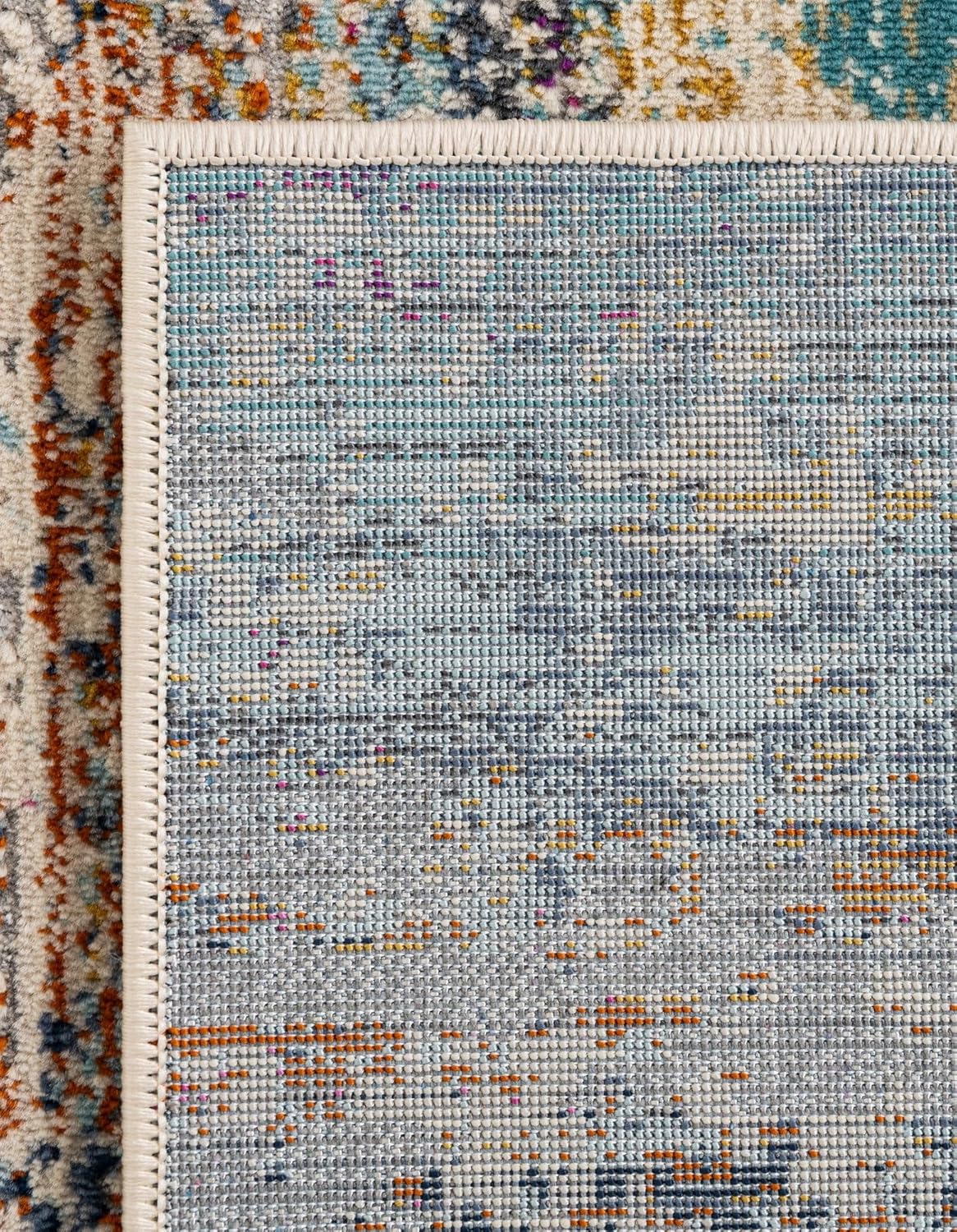 Rugs.com Malibu Collection Rug – 3x5 Multi Low-Pile Rug Perfect for Entryways, Kitchens, Breakfast Nooks, Accent Pieces