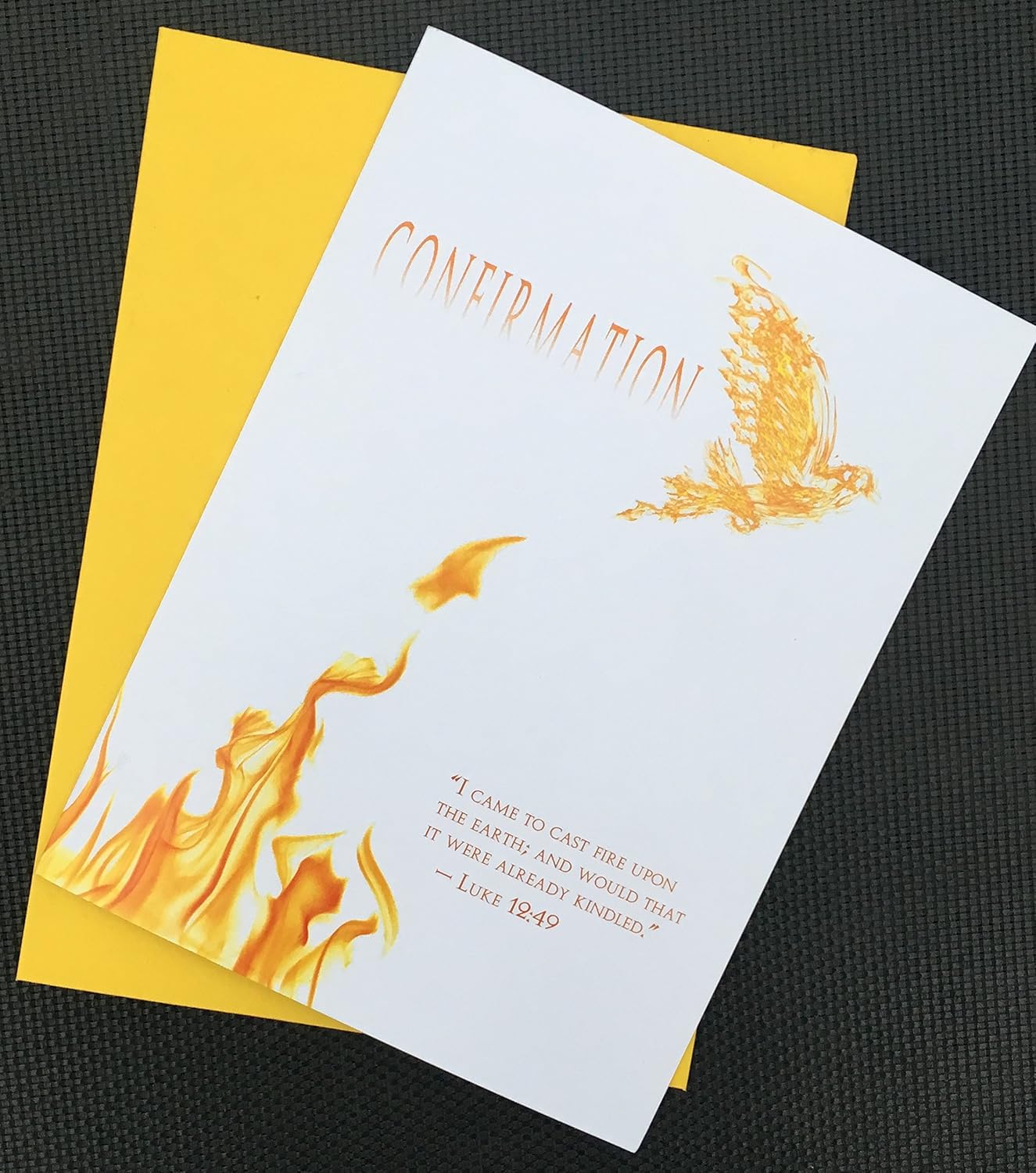 Confirmation Set of 5 Dove Of Fire Greeting Cards